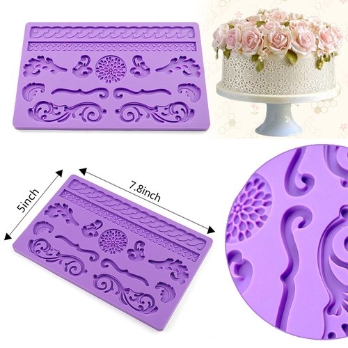 Silicone Lace Mold Mould Sugar Craft Fondant ...