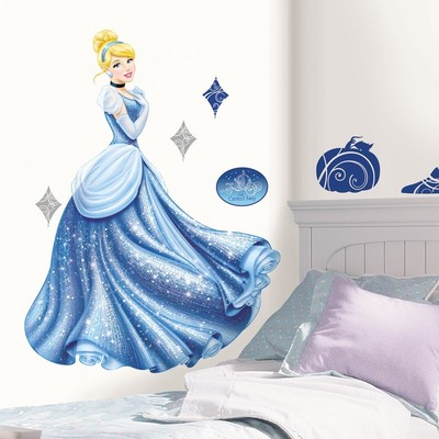 GIANT CINDERELLA GLAMOUR WALL DECALS Disney Princess ...