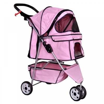 New Pink Pet Stroller Cat Dog Cage ...