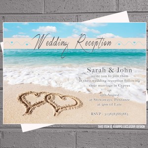Beach theme wedding invitations ebay