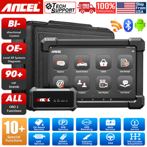 Ancel X7 OBD2 Scanner Bidirectional Full System Diagnostic Tool TPMS ABS Oil EPB