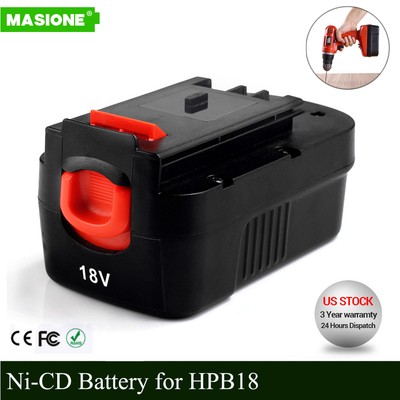 18V VOLT 2000mAh NiCD Slide Battery for Black &amp; Decker ...