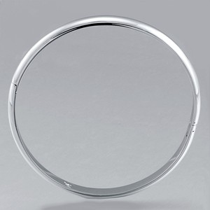 ... White-Gold-GF-Smooth-Solid-Bangle-Bracelet-5-5cm-ID-2mm-Thick-6mm-Wide