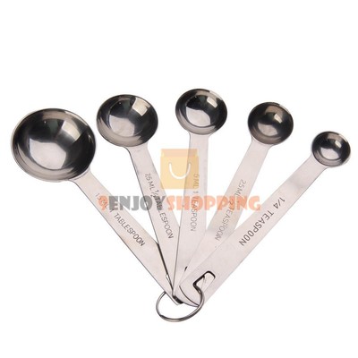 5pcs Measuring Spoons Set Stainless Steel Tea ...