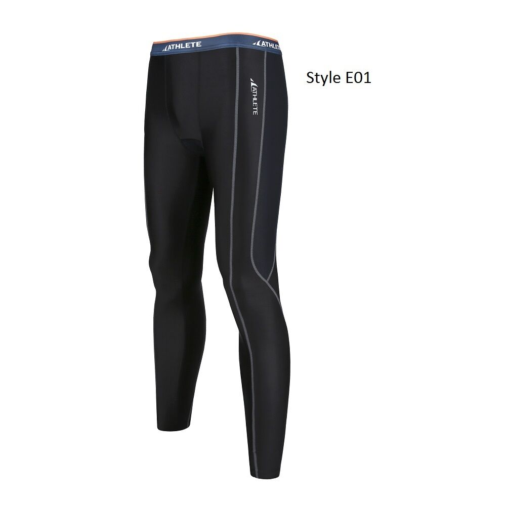 Type & Color:E01 Premium Midweight Long Tights:Mens COOVY Compression Under Base Layer Sports Armour Short Tights Running pants