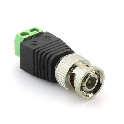 Cat5 Video BNC Male Balun Connector Coaxial Coupler for CCTV Camera