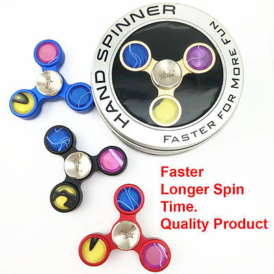 Fidget Spinner Triangle Full Metal Hand Spinner Focus EDC Toys Best High (Best Metal Hand Spinner)