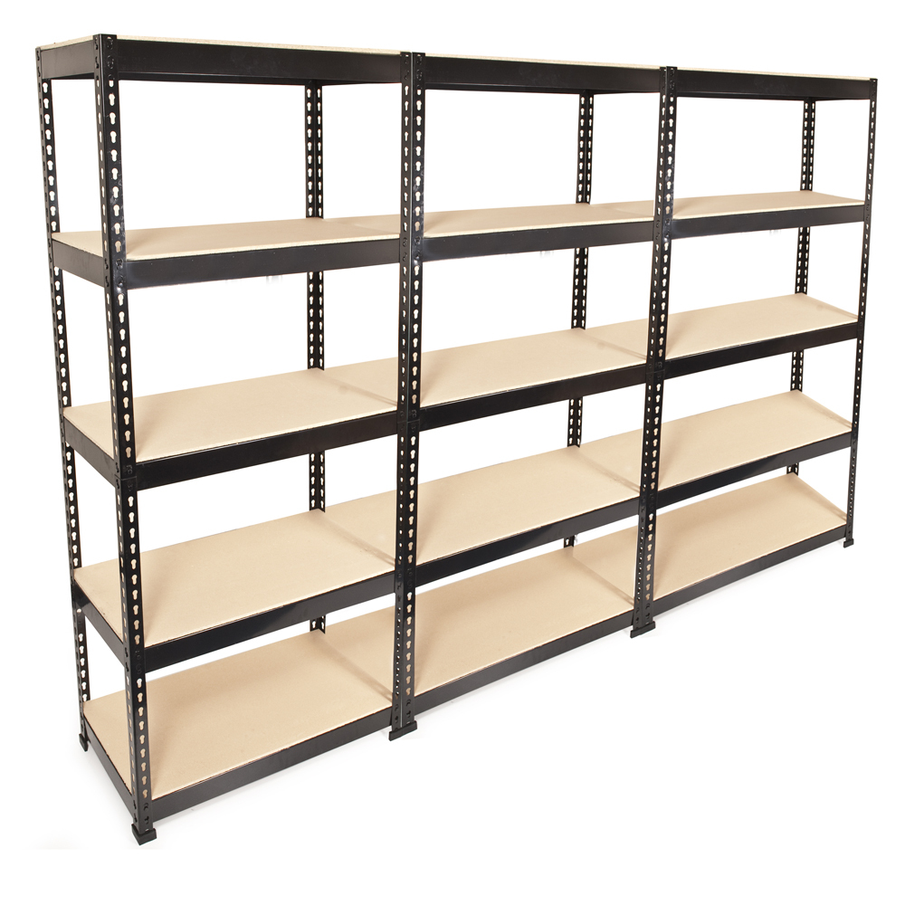 BAY HEAVY DUTY 5 LEVEL TIER METAL DIY TOOL WORKSHOP STORAGE SHELVING 