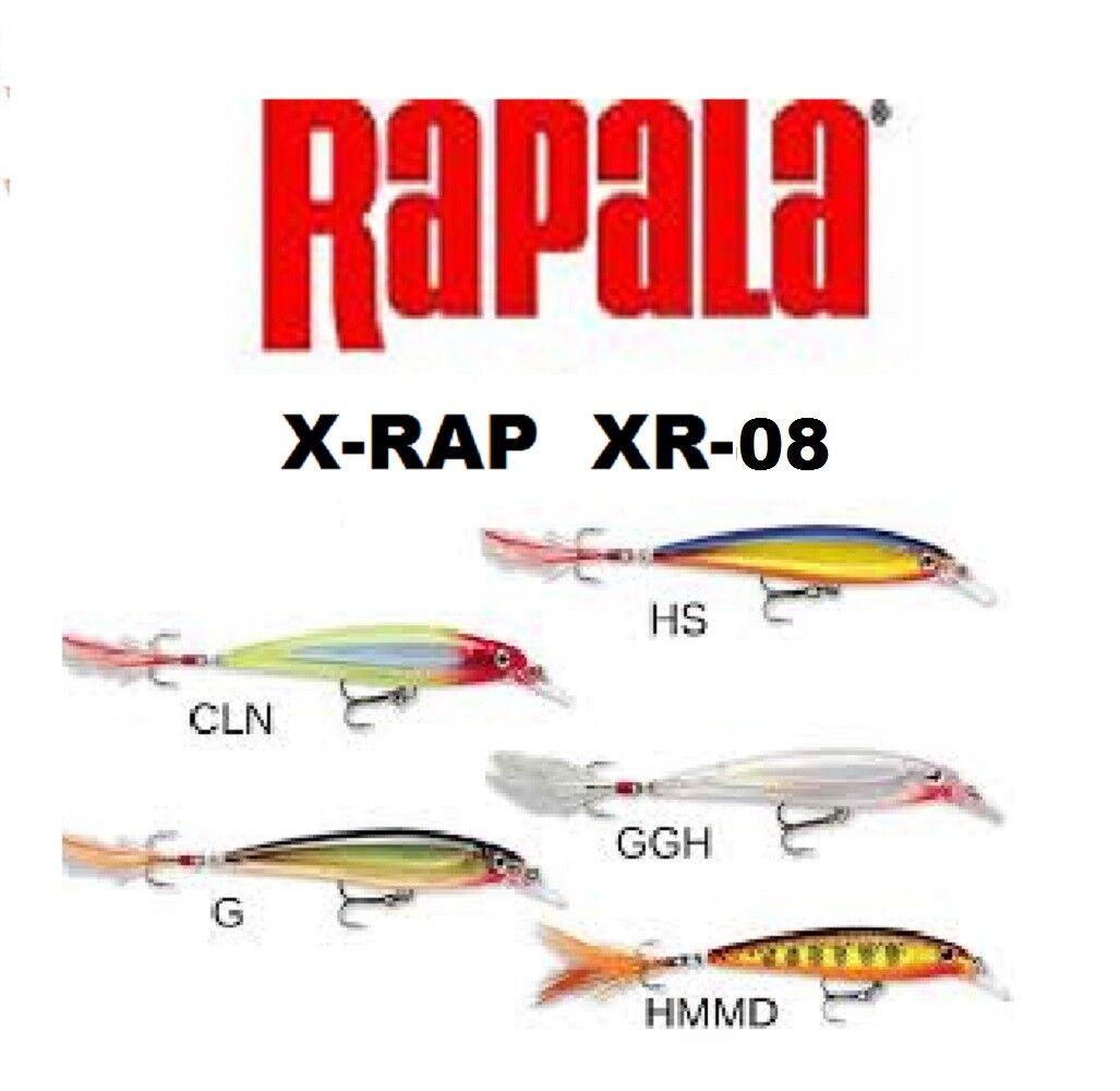 Rapala X-Rap, XR-08, 3-1/8", 1/4 oz, Choice of Colors