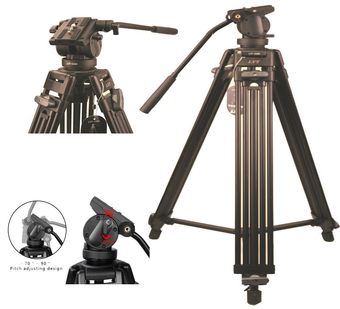 Professional Heavy Duty DV Video Camera Tripod FluidPan Head Kit 1800MM 72 Inch eBay