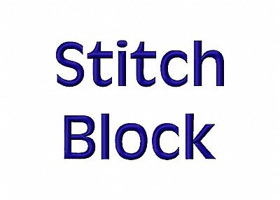 Stitch Block Font Machine Embroidery Designs 5 sizes on CD Best 1/4