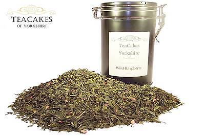 Wild Raspberry Green Tea Gift Caddy Aromatic 100g Loose Leaf Best Value (Best Raspberry Leaf Tea)
