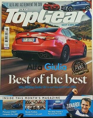 BBC Top Gear Issue 290 Best Cars 2016 Alfa Giulia Porsche 911 FREE SHIPPING