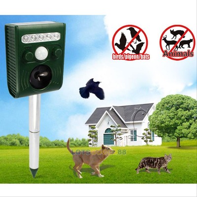 Ultrasonic Solar Powered Cat Repeller Animal Chaser ...