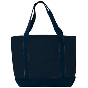 ... -Heavy-Cotton-Canvas-Grocery-Shopping-School-Book-Tote-Bag-NAVY-BLUE