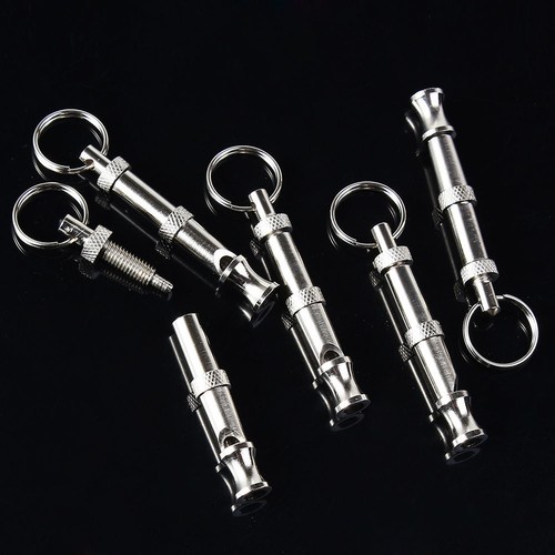 5x Adjustable Silver Metal Pet Dog Training ...