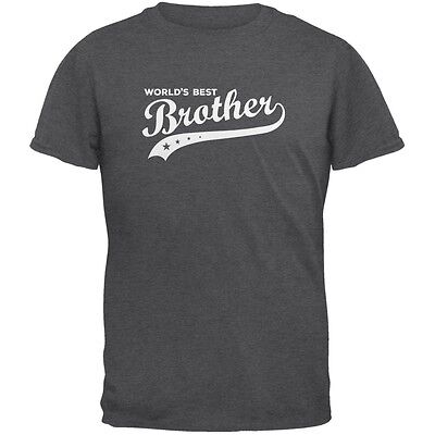 World's Best Brother Dark Heather Adult (Worlds Best Brother Shirt)