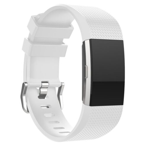 Color:Style 3 Silicone White:Various Luxe Band Replacement Wristband Watch Strap Bracelet For Fitbit Charge 2