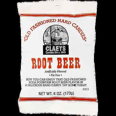 Claey's ROOT BEER Old Fashioned Hard Candy (9)  6 OZ BAGS - FRESH & BEST (Best Hard Root Beer)