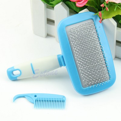 Handle Grip Shedding Brush Pin Pet Dog ...