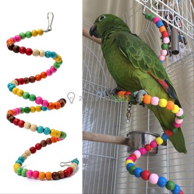 Pet Bird Parrot Swing Toys Cage Hanging ...