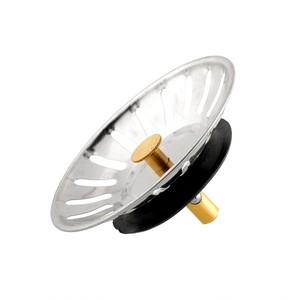 Stainless-Steel-Kitchen-Sink-Brass-Strainer-Drain-Stopper-Filter-Cook ...