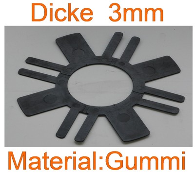 Ausgleichsscheibe aus Gummi, Dicke 3mm