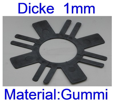 Ausgleichsscheibe aus Gummi, Dicke 1mm