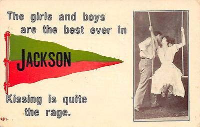 Jackson MI Man & Wife On A Swing~Kissing is the Rage~Best Girls & Boys Ever