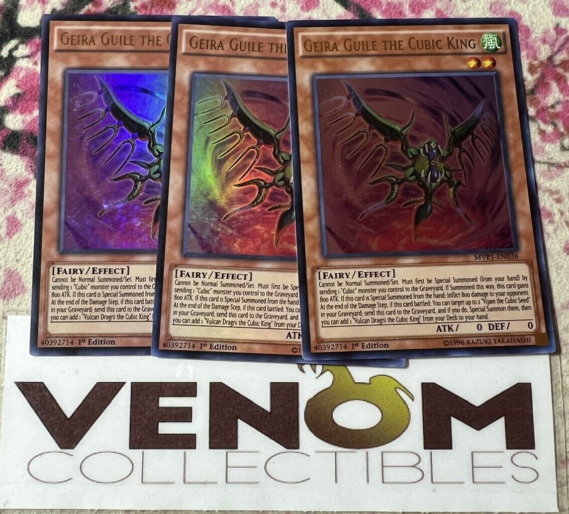3x (M/NM) Geira Guile the Cubic King MVP1-EN036 Ultra Rare 1st Edition YuGiOh