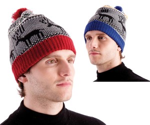 hats Knit    beanie Warm Winter Bobble Beanie Ski Bobble mens Hat Xmas Knitted Hats bobble Mens