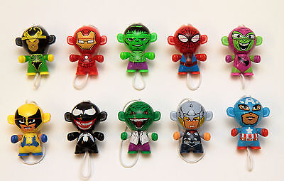 Kinder Marvel Twisthead Figures Spiderman Iron Man Hulk Thor Wolverine Loki 