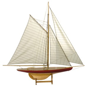  Defender Pond Yacht 37" Sail Wooden Model Sailboat Built New  eBay