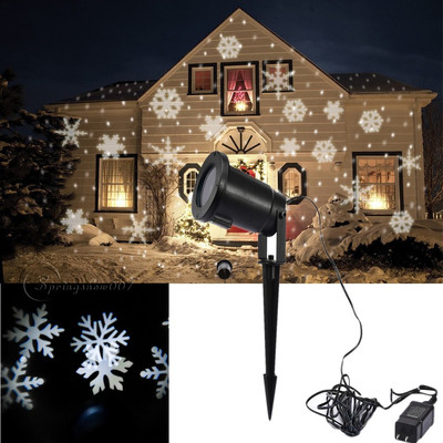UK Snowflake LED Moving Outdoor Light Landscape Laser