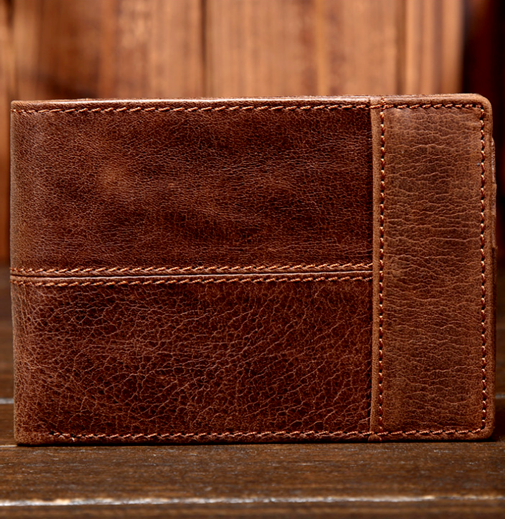 UPC 684835184038 product image for Men's Genuine Leather Bifold Wallet Credit/id Card Holder Slim Coin Purse A3 | upcitemdb.com
