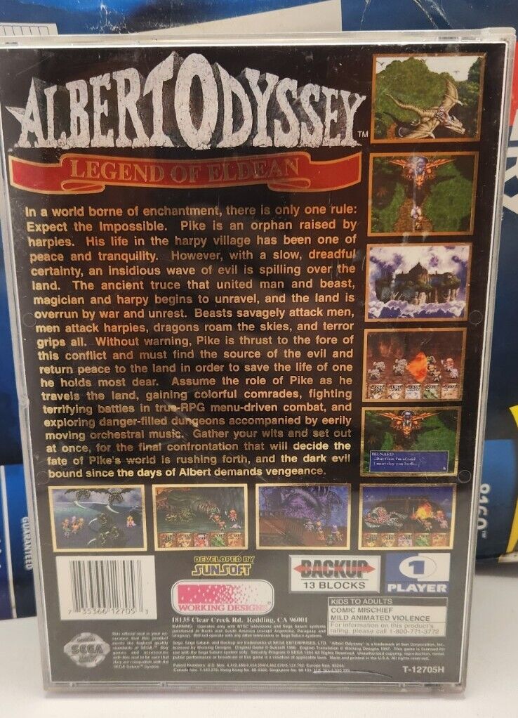 Albert Odyssey: Legend of Eldean (Sega Saturn, 1997), Complete in Case