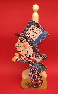 The Mad Hatter Wooden Kitchen Roll Holder Alice in Wonderland Tenniel Art Gift