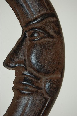 Rustic Finish Heavy Cast Iron MOON FACE ...