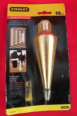 New STANLEY 47-974 16 oz Brass Plumb ...