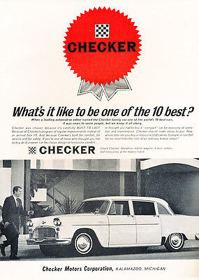 1963 Checker Marathon Car - 10best -  Classic Vintage Advertisement Car Ad