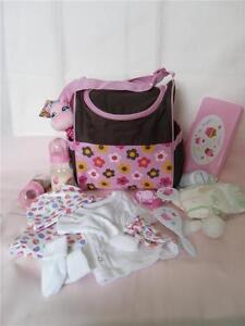 Reborn Doll Pink Diaper Bag Formula Bottle Juice Blanket Pacifier Top Cap New | eBay