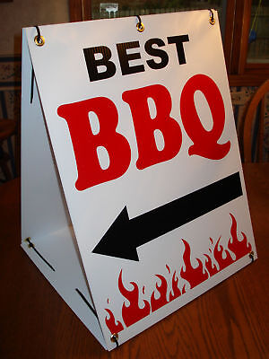 Best BBQ W/ARROW Sandwich Board Sign Kit NEW Barbeque