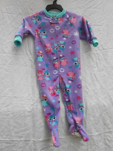 JOE-BOXER-3T-FLANNEL-PAJAMAS-PJS-NWT-GIRLS-PURPLE-WITH-BIRDS-BLANKET-SLEEPER