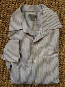 Johnston-Murphy-striped-dress-shirt-Mens-size-L-easy-care