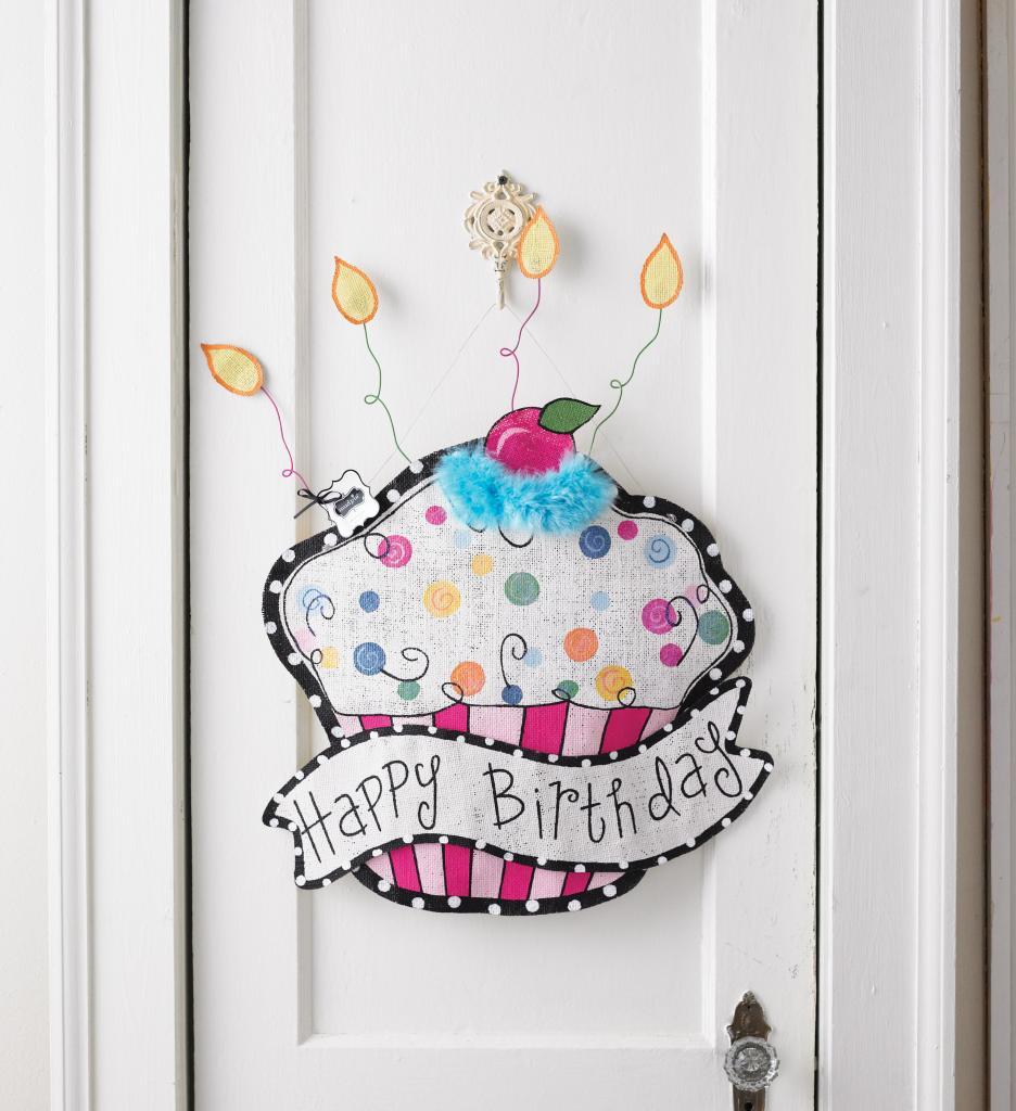 Mud Pie Birthday Wishes Cupcake Candles Door Hanger Party Sign Mud Pie Birthday Wishes Cupcake Candles Door Hanger Party Sign