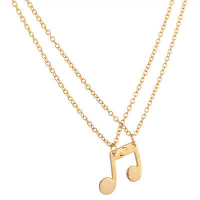 Lux Eighth Note Music Symbol BFF Best Friends Forever Necklace Set (2
