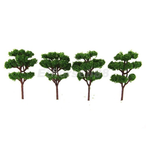 50 Dark/Light Green Model Train Layout Trees Scenery Wargame Diorama N 