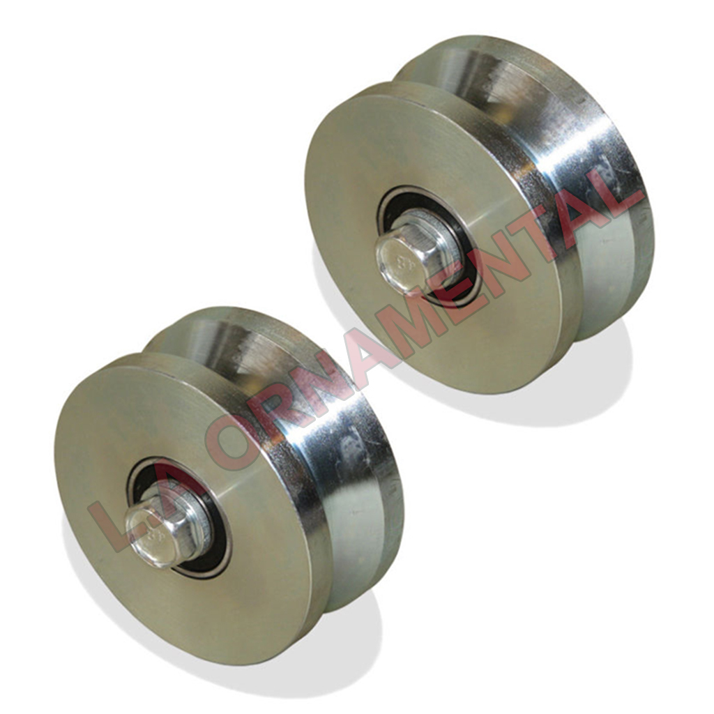4" V Groove Wheel Dura Heavy Duty Gate Wheels With Cover Box Roll