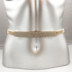 skinny belt metal gold slinky rhinestone stretch plate xl womens plus