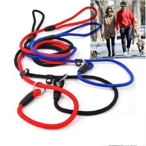 Adjustable Traction Collar Pet Dog Nylon Rope ...